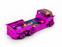Load image into Gallery viewer, Liberty 1:64 Pink VW T1 6x6 Flatbed Tow Truck Sports Model Diecast Metal Car