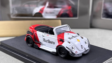 Load image into Gallery viewer, HKM 1:64 White VW RWB Beetle Convertible Sports Model Diecast Metal Car New Collection