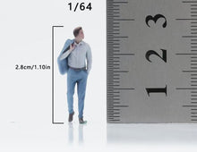 Load image into Gallery viewer, 1:64 Painted Figure Model Miniature Resin Diorama Sand Suit Man Walking Handsome