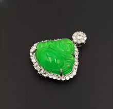Load image into Gallery viewer, Nature Jade Laughing Buddha Pendant Necklace Gift Jewelry charm Blessing New H