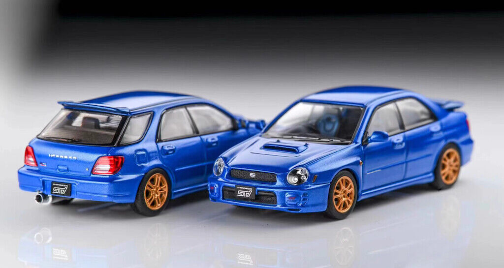 Modèle Réduit Subaru Impreza WRX STI VII Bleue 1:64 – Furuya, Métal, Collection 2023