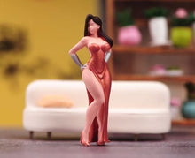 Load image into Gallery viewer, 1:64 Painted Figure Model Miniature Resin Diorama Sand Girl Lady Pretty Modern