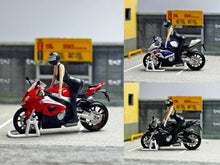 Load image into Gallery viewer, CM 1:64 S1000RR Racing Sports Hot Lady Figure Model Diecast Metal Motorcycle