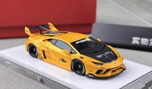 Load image into Gallery viewer, 1:64 Flame Yellow Huracan GT LP610 LBWK Racing Sport Model Diecast Resin Car