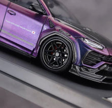 Load image into Gallery viewer, Flame 1:64 Purple Carbon URUS Widebody SUV Sports Model Diecast Metal Car New Collection