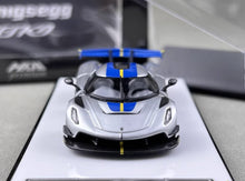 Load image into Gallery viewer, HKM 1:64 Silver Blue Jesko Attack Racing Sports Model Diecast Metal Car New Collection