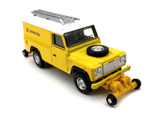 Load image into Gallery viewer, 1:76 Yellow Land Rover Defender 90 British Rail Model Diecast Metal Car New Collection