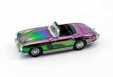 Load image into Gallery viewer, YS 1:64 Plating Purple 300SL W198 Convertible Sports Model Diecast Metal Car