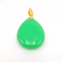 Load image into Gallery viewer, Nature Jade Water Drop Oval Pendant Necklace Gift Jewelry charm Blessing Lucky
