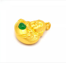 Load image into Gallery viewer, Nature Jade Laughing Budha Pendant Necklace Gift Jewelry charm Blessing Fortune