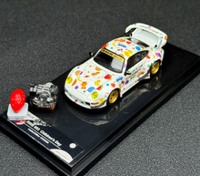 Load image into Gallery viewer, MH 1:64 White RWB 993 Happy Children's Day Sports Model Diecast Metal Car New Collection