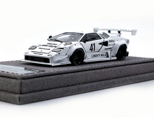 Load image into Gallery viewer, Topart 1:64 White LBWK Countach Racing Sports Model Diecast Metal Car New Collection