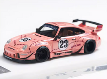 Load image into Gallery viewer, Fuelme 1:64 Pink #23 911 RWB 993 Racing Sports Model Diecast Resin Car New Collection