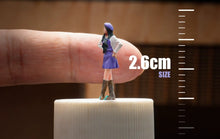 Load image into Gallery viewer, 1:64 Painted Figure Model Miniature Resin Diorama Sand Stand Purple Dress Girl