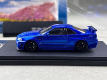Load image into Gallery viewer, FUJI 1:64 JDM Blue Skyline GTR R34 Z-Tune Sports Model Diecast Metal Car New Collection