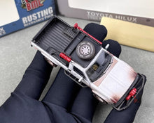 Load image into Gallery viewer, BM 1:64 White 1980 Rusting Hilux N60 N70 Pickup Truck Model Diecast Metal Car