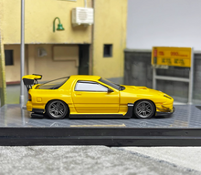 Load image into Gallery viewer, YM 1:64 JDM Yellow FC3S RX7 Super Racing Sports Model Diecast Resin Car Box