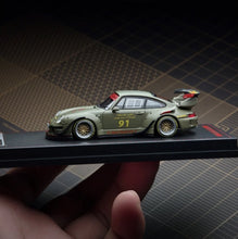 Load image into Gallery viewer, IG 1:64 Matte Green RWB 993 Classic Sports Model Diecast Metal Car New Collection