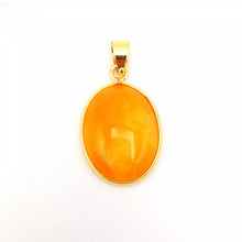 Load image into Gallery viewer, Nature Jade Yellow Oval Pendant Necklace Gift Jewelry charm Blessing Lucky New
