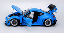 Load image into Gallery viewer, DCN 1:18 JDM Blue GR86 Pandem Widebody Sports Model Diecast Metal Car New