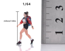 Load image into Gallery viewer, 1:64 Painted Figure Model Miniature Resin Diorama Toy Sand Hiking Lady Cool Girl