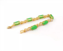 Load image into Gallery viewer, Nature Jade Beaded Bracelet Jewelry Blessing Lucky Fortune Gift For Her green g