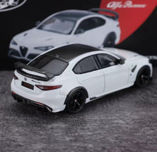 Load image into Gallery viewer, BBR 1:64 White Romeo Giulia GTAm Sedan Sports Model Diecast Metal Car New Collection