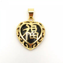 Load image into Gallery viewer, Nature Jade Heart Pendant Necklace Gift Jewelry charm Blessing Fortune Lucky o