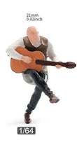 Load image into Gallery viewer, 1:64 Painted Figure Model Miniature Resin Diorama Toy Guitar Man Sitting Posture New