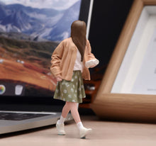 Load image into Gallery viewer, 1:24 Painted Figure Model Miniature Resin Diorama Walking French Sytle Girl Lady