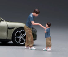 Load image into Gallery viewer, 1:64 Painted Figure Model Miniature Resin Diorama Toy Sand Father and Son Play