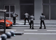 Load image into Gallery viewer, 1:64 Painted Figure Model Miniature Resin Diorama Toy Bandit Ganster Set Black