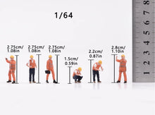 Load image into Gallery viewer, 1:64 Painted Figure Model Miniature Resin Sand Diorama Construction Workers Set