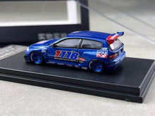 Load image into Gallery viewer, MC 1:64 Blue Civic EG6 1116 Hatchback Sports Model Diecast Metal Car New Collection