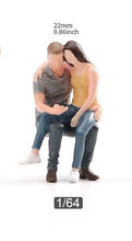 Load image into Gallery viewer, 1:64 Painted Unpainted Figure Model Miniature Resin Diorama Couple Watch Mobile New