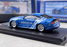 Load image into Gallery viewer, Liberty 1:64 Blue Mustang Muscle Widebody Sports Model Diecast Metal Car New Collection
