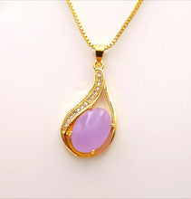Load image into Gallery viewer, Nature Jade Water Drop Pendant Necklace Gift Jewelry charm Blessing Lucky New a