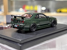 Load image into Gallery viewer, MH 1:64 Green Skyline GTR R34 NISMO CRS VER Sports Model Diecast Metal Car New Collection