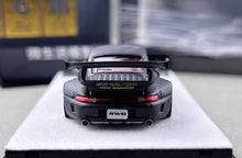 Load image into Gallery viewer, PGM 1:64 Matte Black RWB 993 Classic Sports Model Diecast Metal Car New Collection