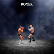 Load image into Gallery viewer, 1:64 Painted Figure Mini Model Miniature Resin Diorama Sand Fighting Boxer Man