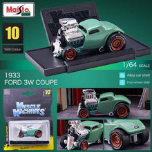 Load image into Gallery viewer, Maisto 1:64 1933 Green 3W Coupe Racing Sports Model Toy Diecast Metal Car BN