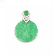 Load image into Gallery viewer, Nature Jade Round Pendant Necklace Gift For Woman Jewelry charm Blessing Lucky A