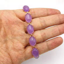 Load image into Gallery viewer, Nature Jade Beaded Bracelet Jewelry Blessing Lucky Fortune Gift For Her Purple G