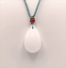Load image into Gallery viewer, Nature White Drop Jade Pendant Necklace Gift Jewelry charm Blessing Lucky New
