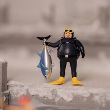 Load image into Gallery viewer, 1:64 Painted Figure Model Miniature Resin Diorama Scene chubby diver Man Sand