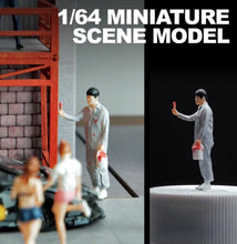 Load image into Gallery viewer, 1:64 Painted Figure Mini Model Miniature Car Scenes Resin Painter Worker Man