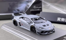 Load image into Gallery viewer, King 1:64 Gray LB Huracan GT Racing Sports Model Diecast Metal Car New Collection