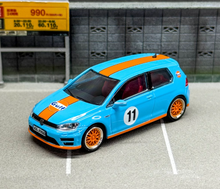 Load image into Gallery viewer, Zoom 1:64 Blue Gulf VW Golf 7R VII GTI Coupe Sport Model Diecast Metal Car New Collection