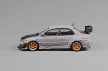 Load image into Gallery viewer, CM 1:64 JDM Gray EVO Lancer 9 IX Widebody Sports Model Diecast Metal Car New