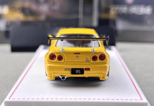 Load image into Gallery viewer, FH 1:64 Yellow Carbon Skyline GTR R34 Z-Tune Sport Model Diecast Metal Car New Collection